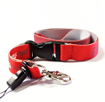 lanyard con clip de plastico PVC