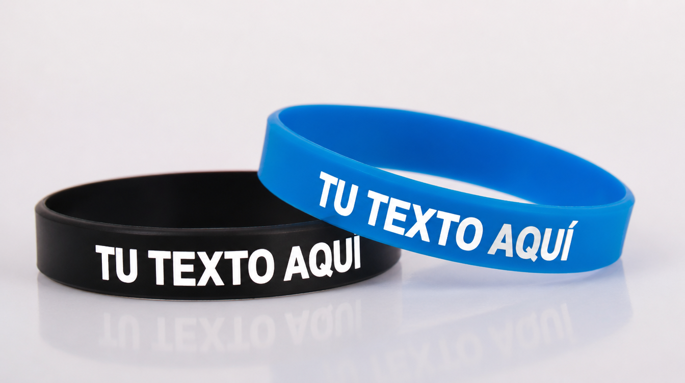 Pulseras de silicona serigrafiadas personalizadas